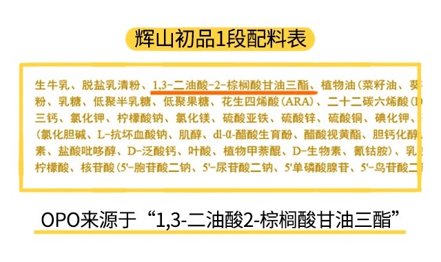 辉山初品1段配料表 辉山初品1段配料表