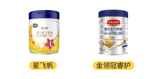 飞鹤星飞帆和伊利睿护产品图 飞鹤星飞帆和伊利睿护产品图