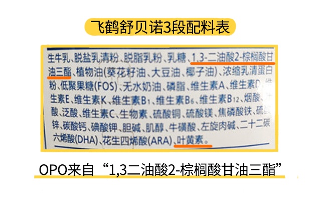 飞鹤舒贝诺1段配料表 飞鹤舒贝诺1段配料表