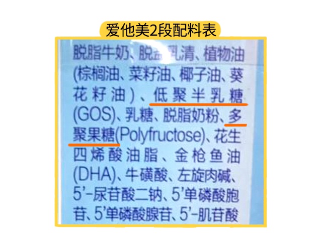 爱他美普通版1段配料表 爱他美普通版1段配料表