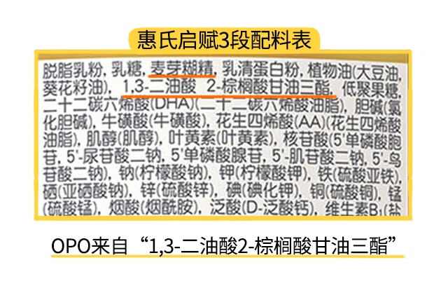 惠氏启赋3段配料表 惠氏启赋3段配料表