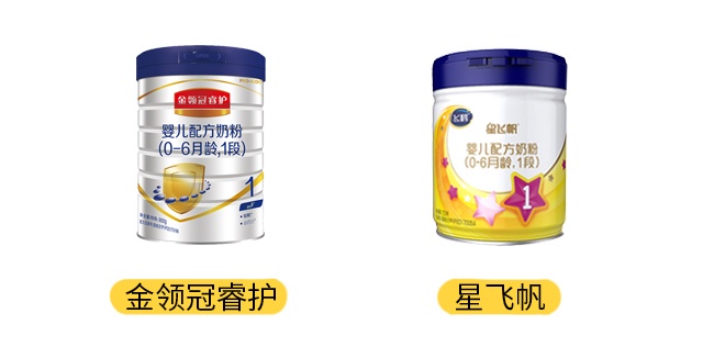 飞鹤星飞帆和伊利睿护产品图 飞鹤星飞帆和伊利睿护产品图