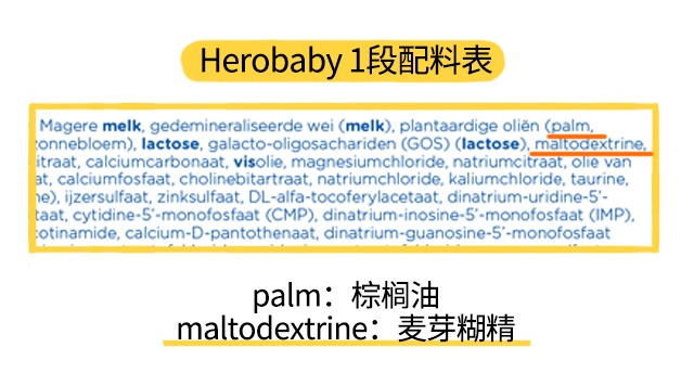 herobaby1段配料表 herobaby1段配料表
